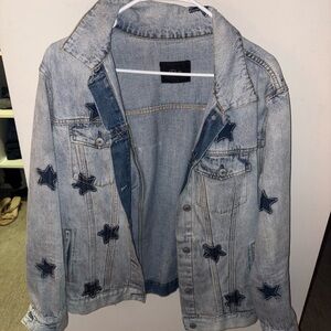 Rails Blue Star-Patterned Jean Jacket